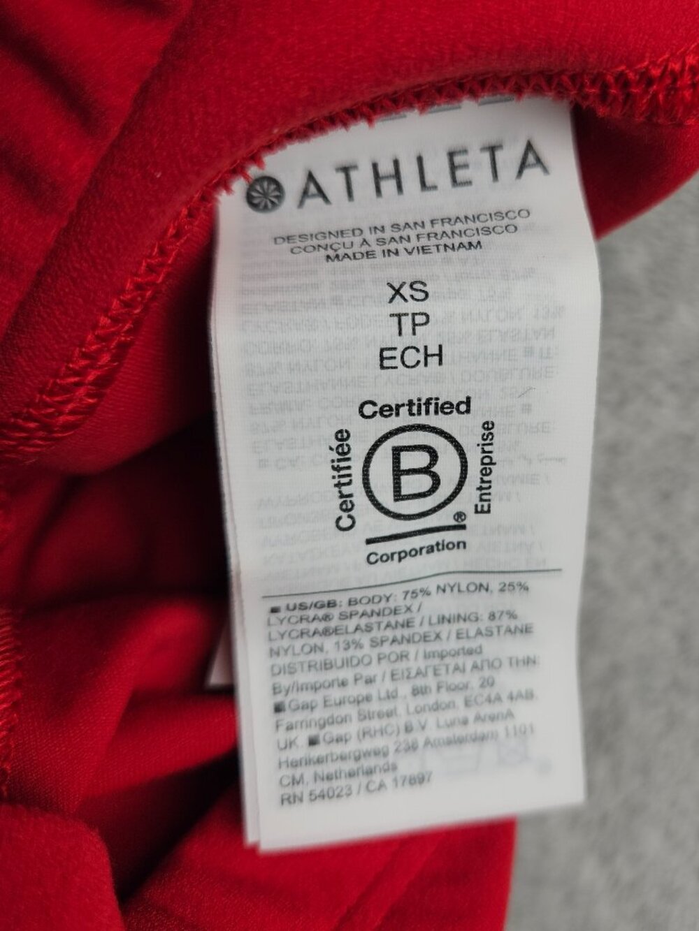 NWT Athleta Red Salutation Bodysuit Jumpsuit XS - Picture 8 of 12